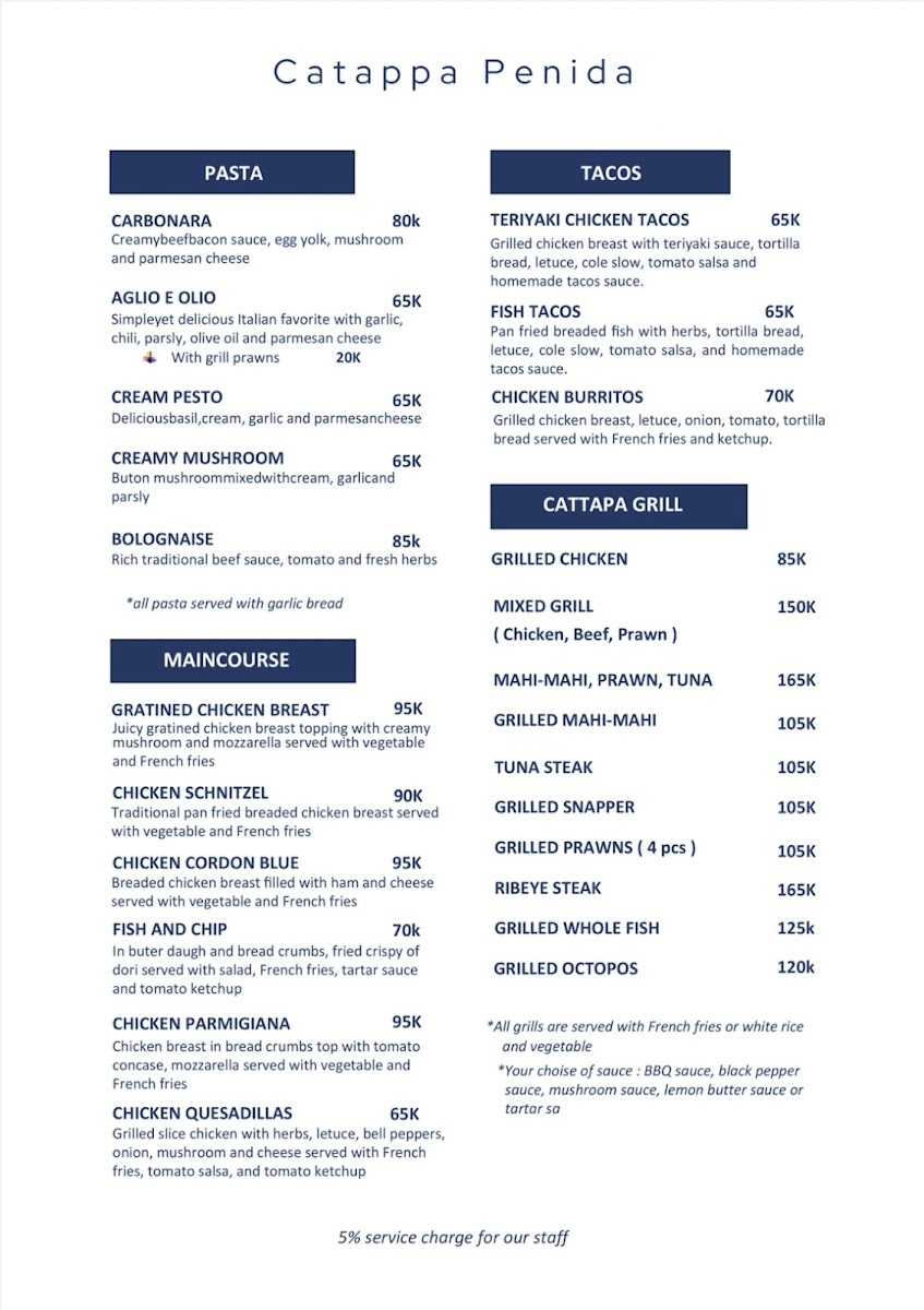 Catappa Warung Menu - Image 3