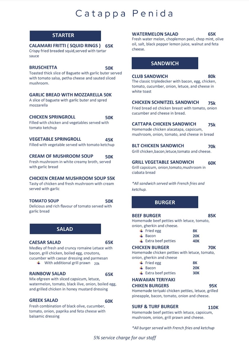 Catappa Warung Menu - Image 4